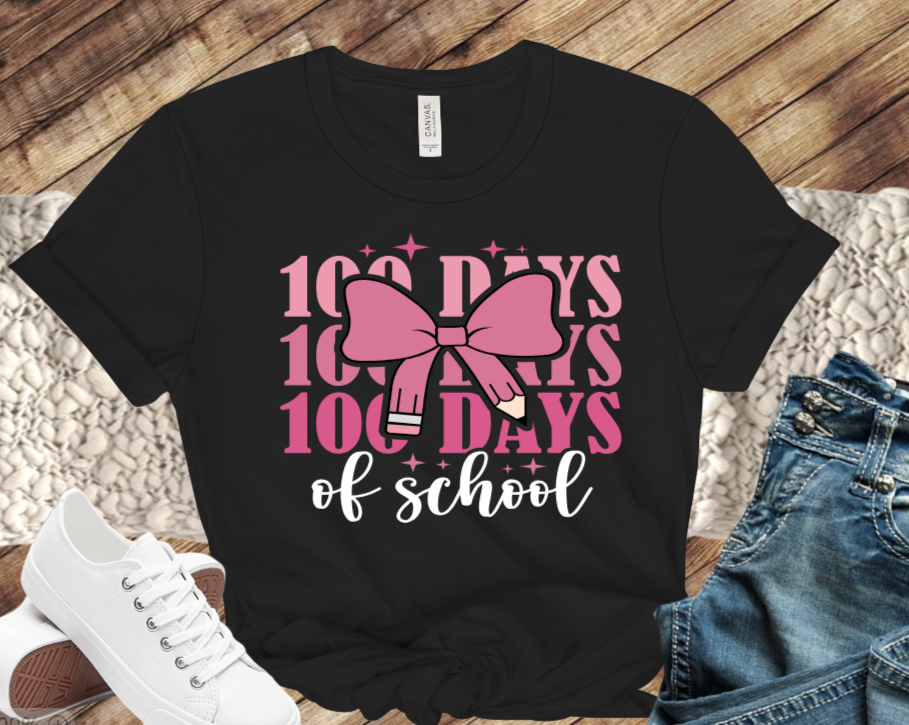 100 days of school with pencil bow
