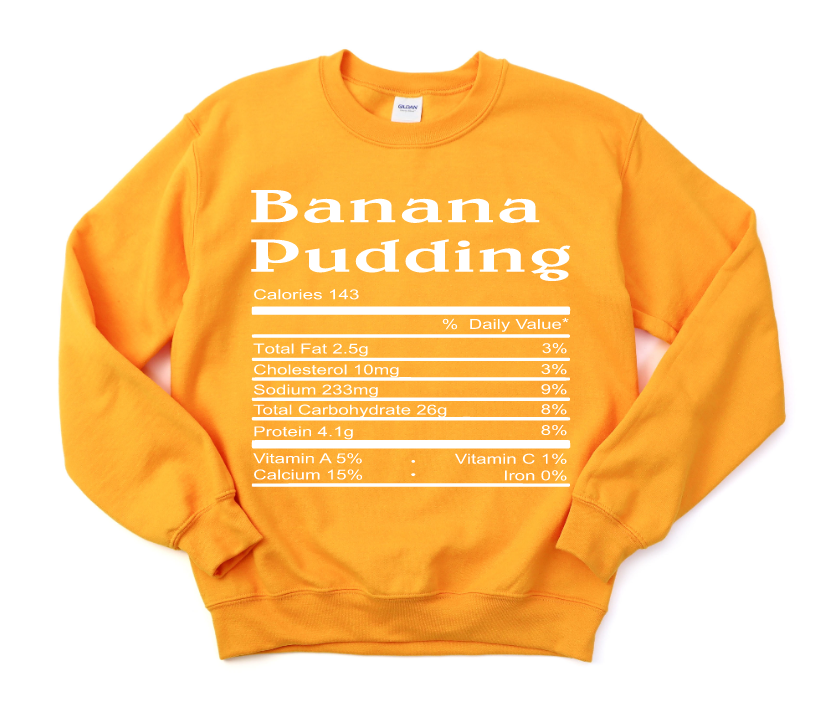 banana pudding nutritional facts