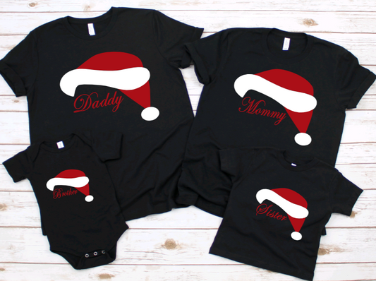 Christmas hat family shirts