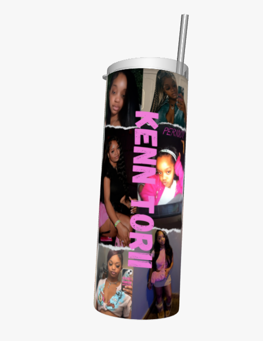 Customized collage photo tumbler