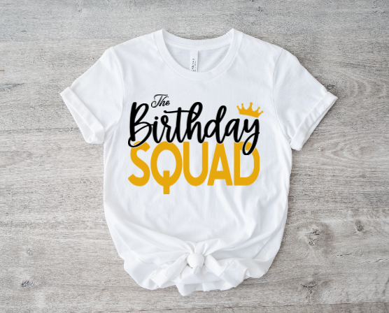 Birthday Queen/Birthday Squad shirts