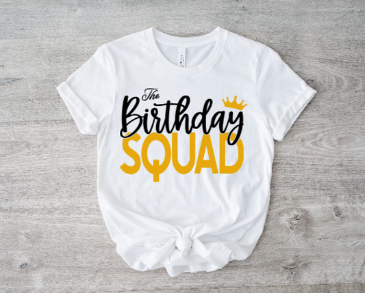 Birthday Queen/Birthday Squad shirts