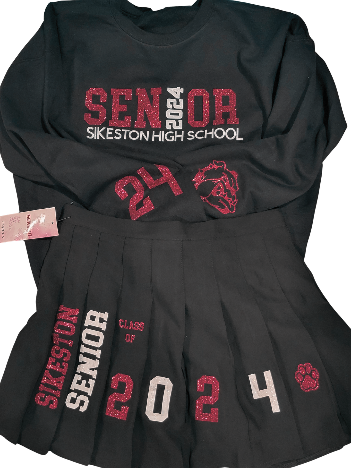 Senior Graduation Sweatshirt and Pleated Skirt