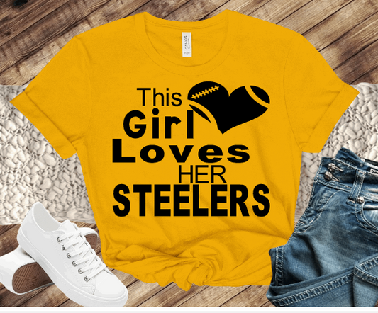 This girl loves her Steelers