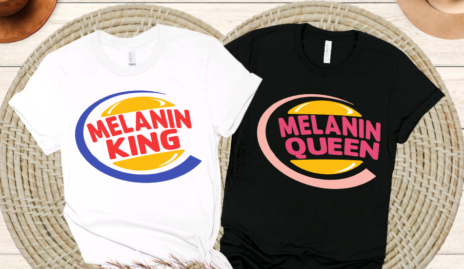 Melanin King and Queen shirts