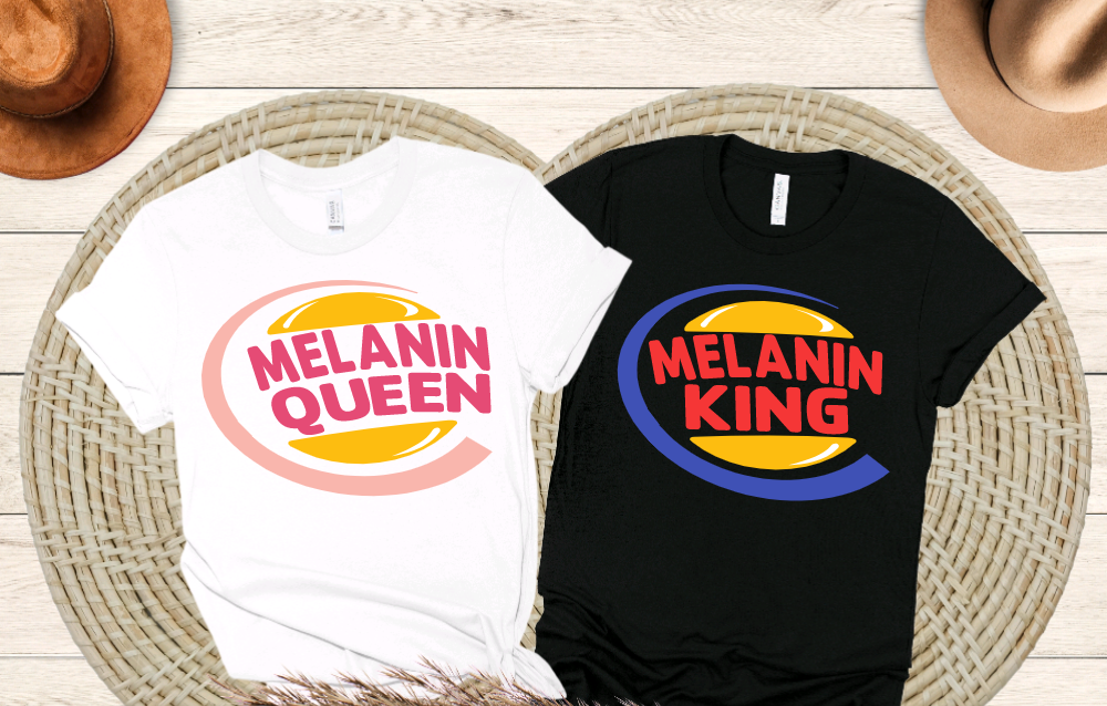 Melanin King and Queen shirts